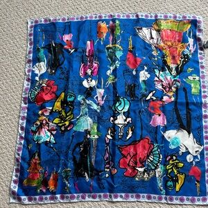 Christian Lacroix silk scarf, 26x26", no wear or damages except tag semi-detach